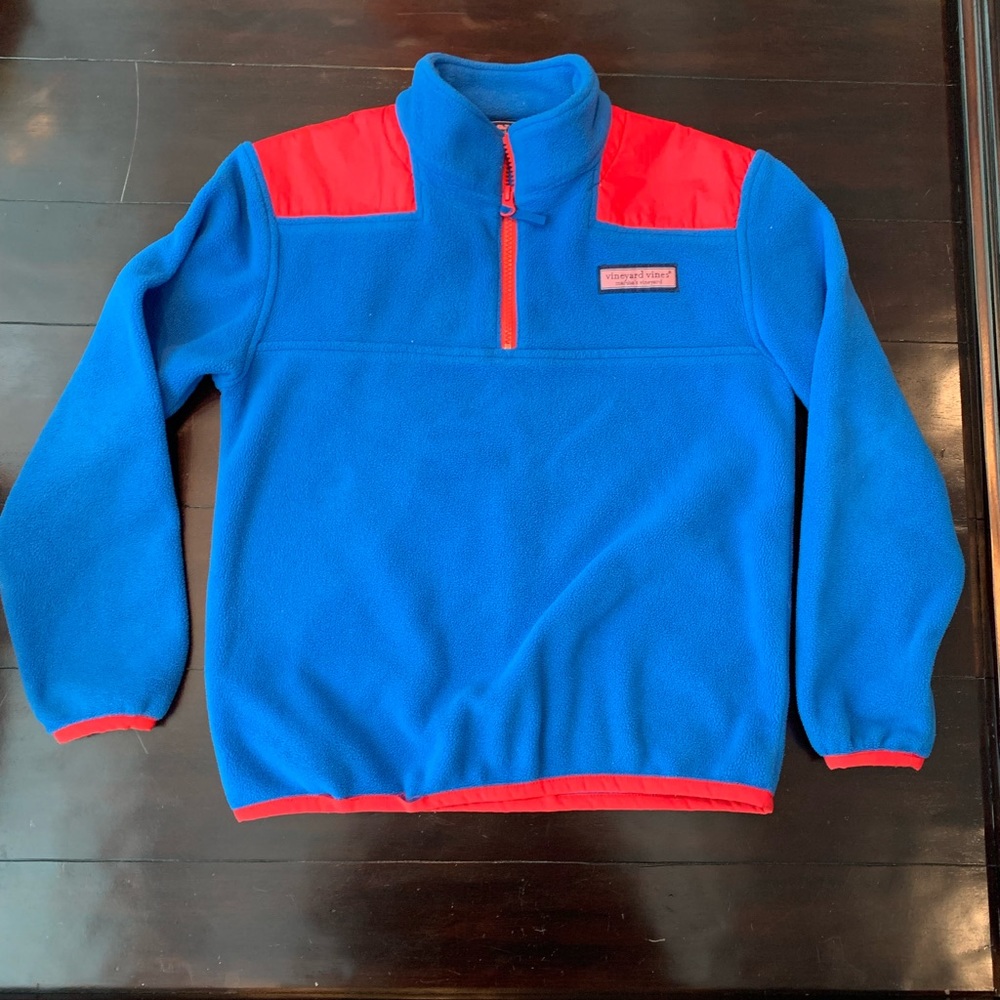 Vineyard Vines Boys Fleece Quarter Zip Shep Shirt Size M